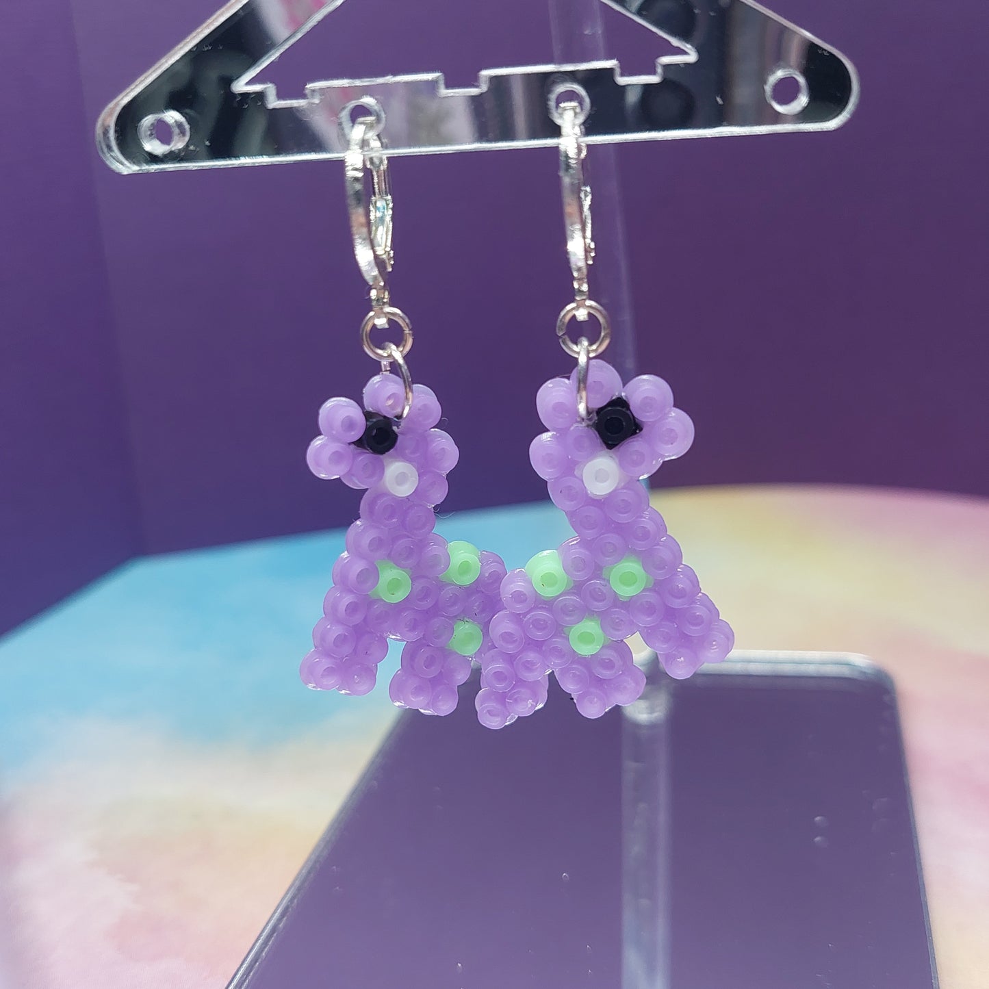 Purple Dinos Earrings