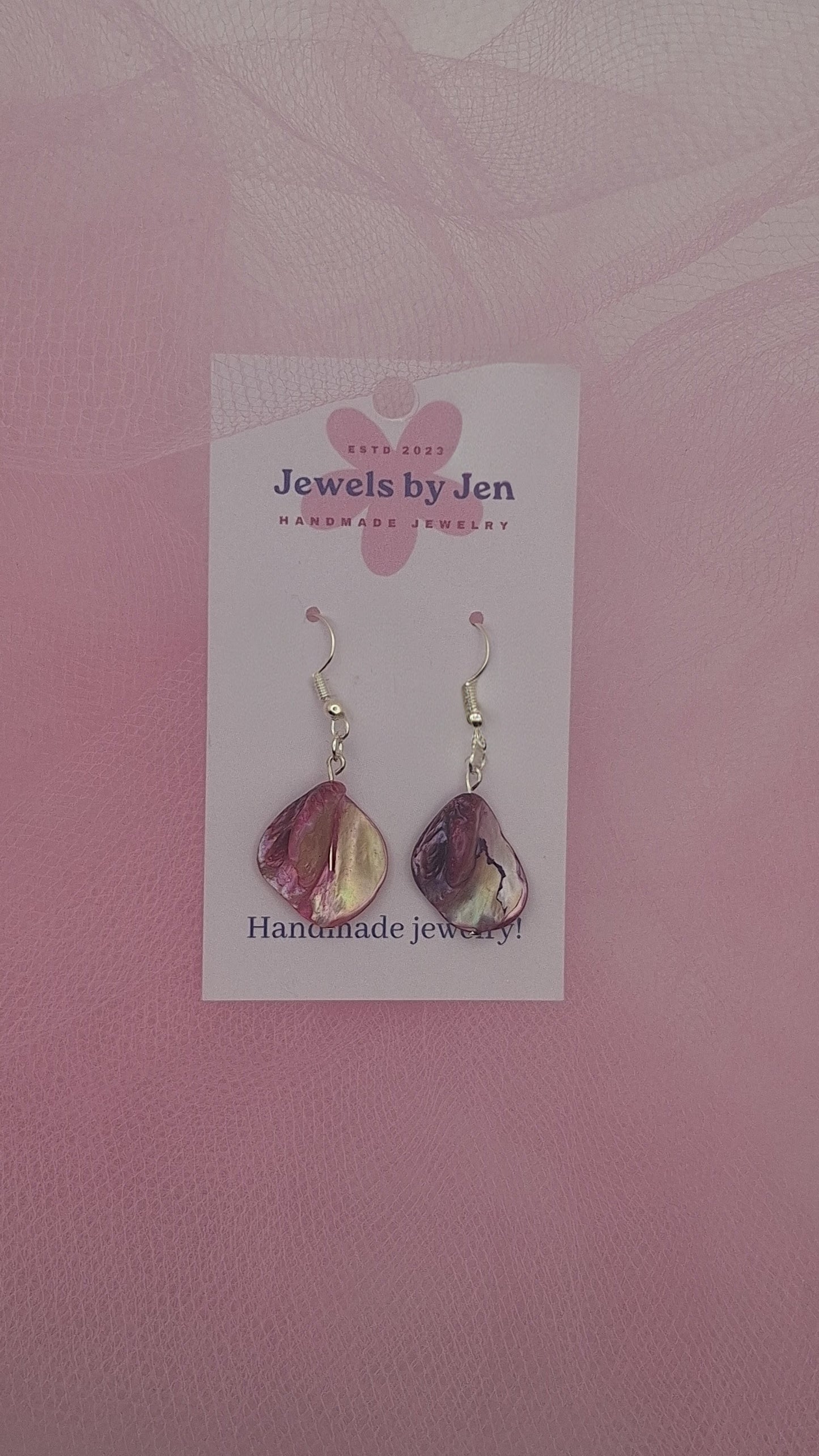 Pink Oyster Shell Earrings