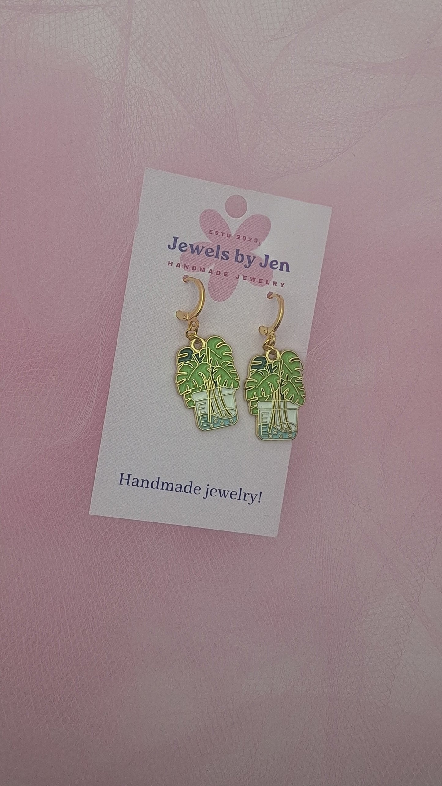 Monstera Earrings
