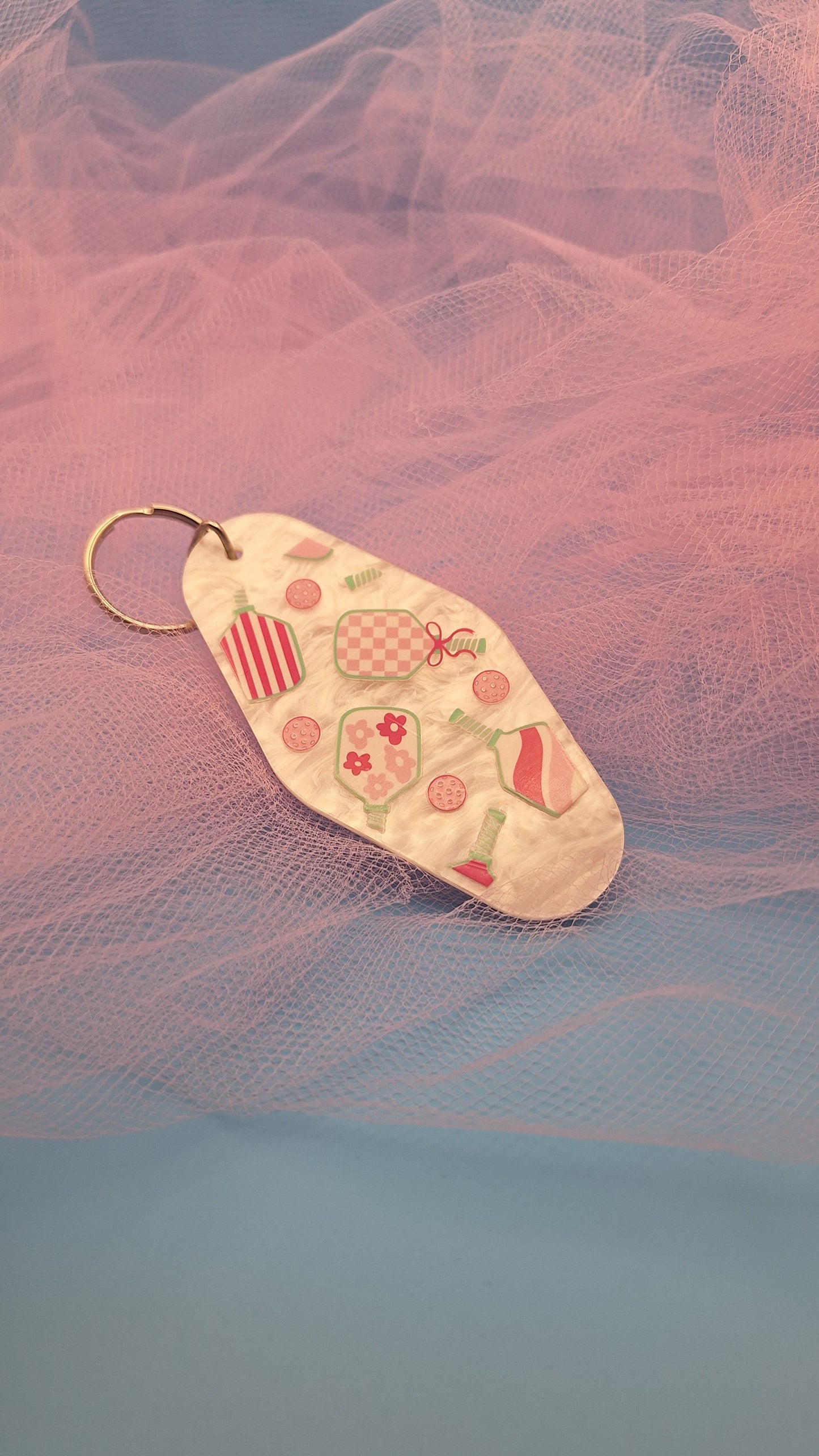 Pickle Ball Keychains