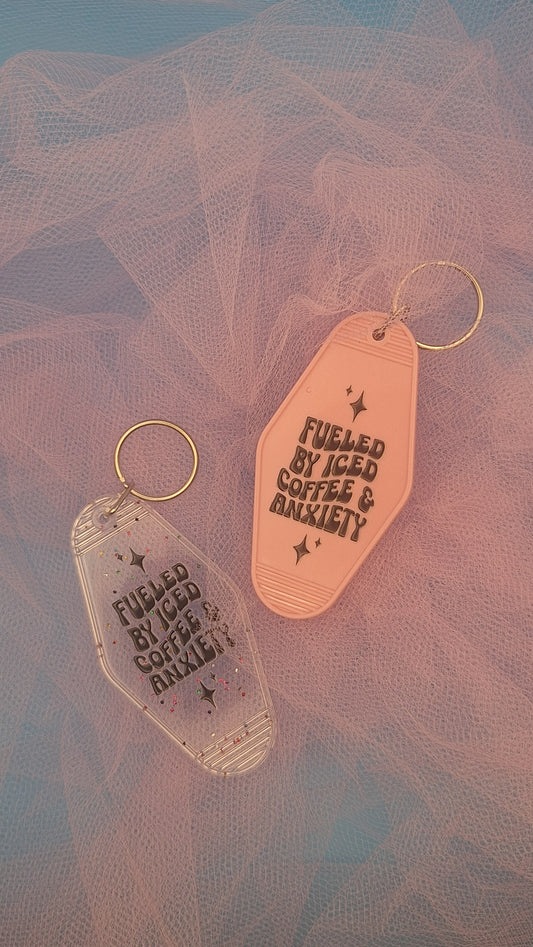 Fueled by Coffee and Anxiety Keychain