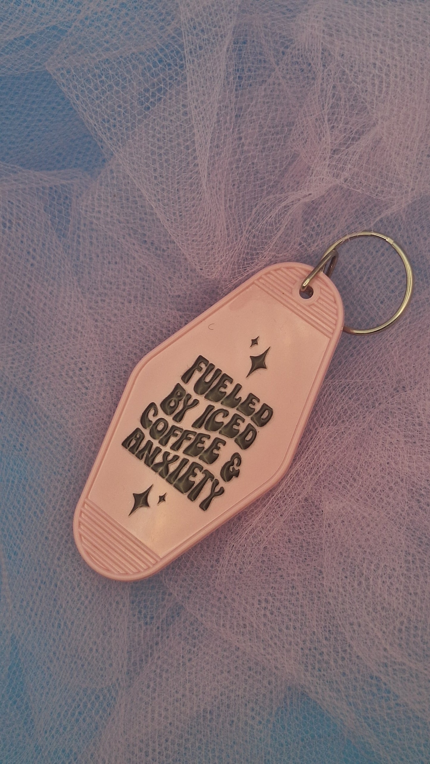Fueled by Coffee and Anxiety Keychain