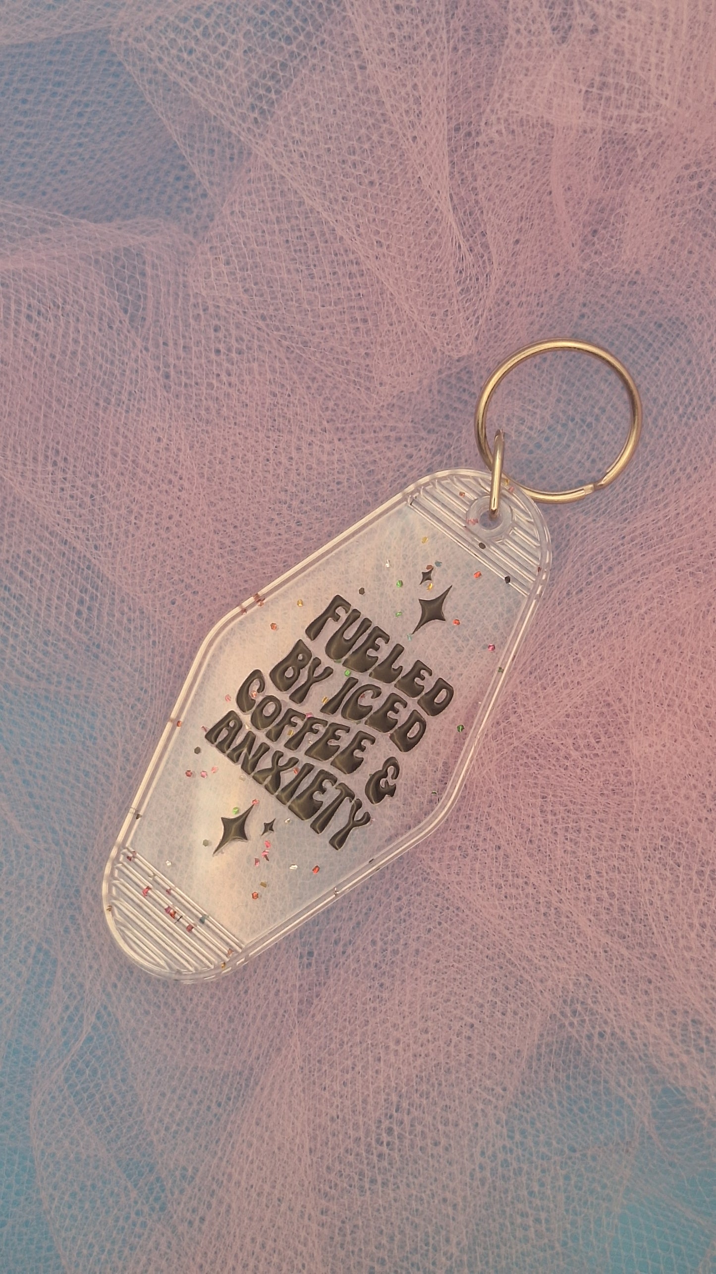 Fueled by Coffee and Anxiety Keychain