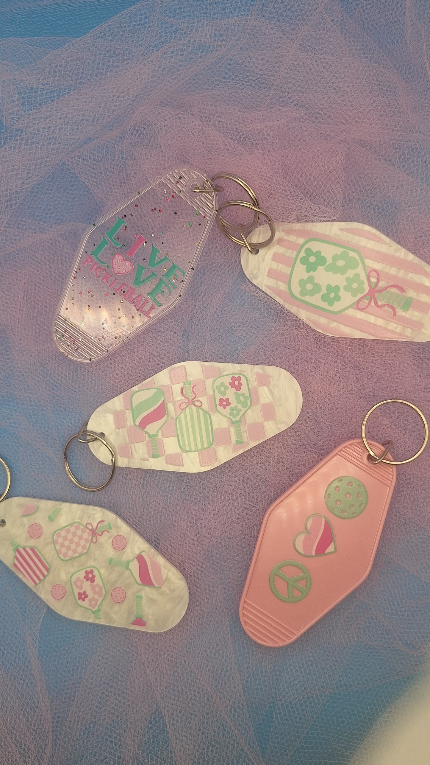 Pickle Ball Keychains