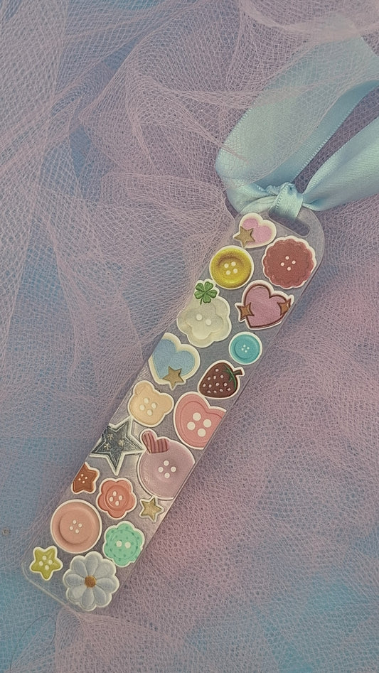 Cute as a Button Bookmark