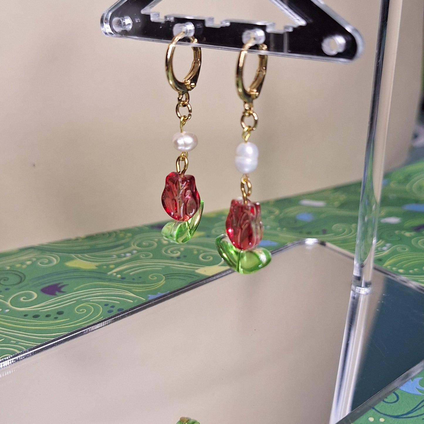 Red Tulips Earrings