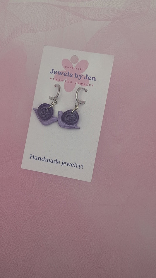 Purple Snails Earrings